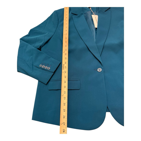 NWT Women's Liz Claiborne Teal Kate Classic Fit Blazer 16W - Picture 9 of 9